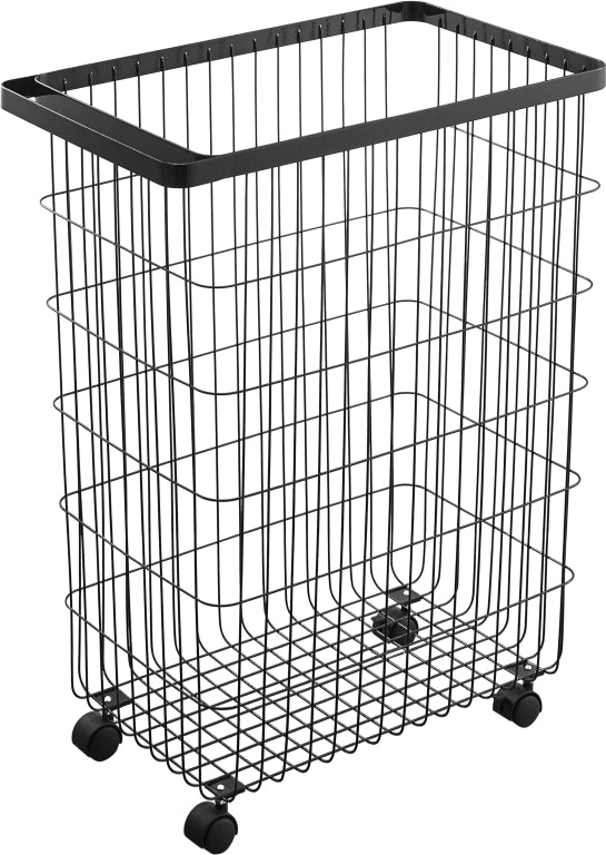 Laundry basket with wheels Tower Black DECOVRY