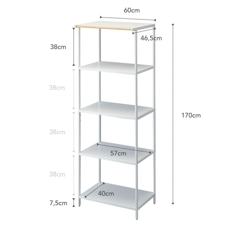 5-Tiered storage Rack - Tower - white – DECOVRY