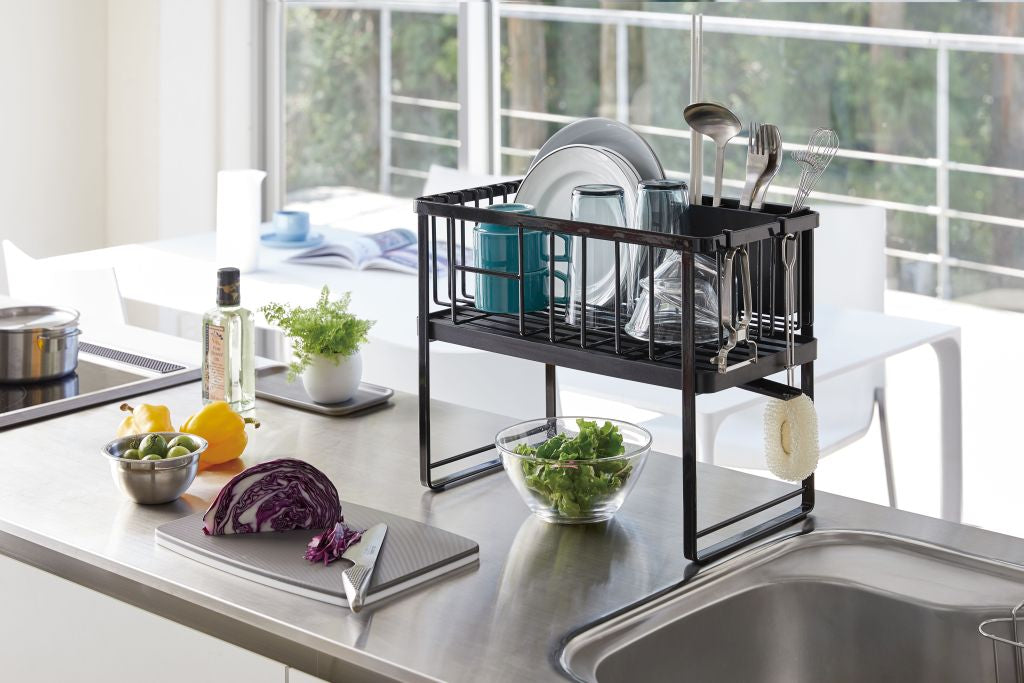 Yamazaki Dish drainer rack levels Tower black – DECOVRY